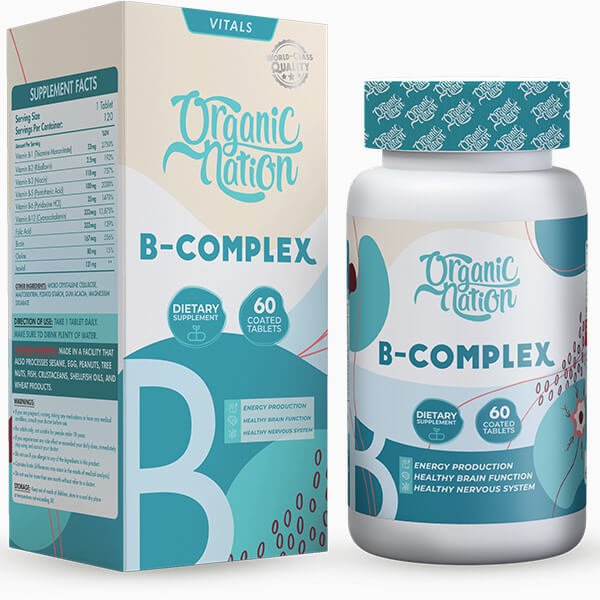 Organic Nation B-Complex Advanced Formula-60Serv.-60Tablets