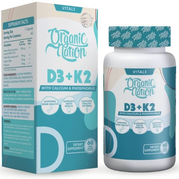 Organic Nation D3+K2 -60Serv.-60Capsules