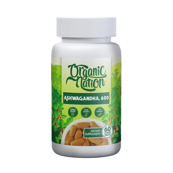 Organic Nation Ashwagandha 600-30Serv.-60Tablets