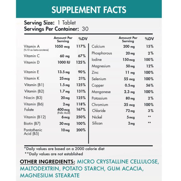 Organic Nation Vitamin Nation-30Serv_2 Organic Nation Vitamin Nation-30Serv.-30Tablets