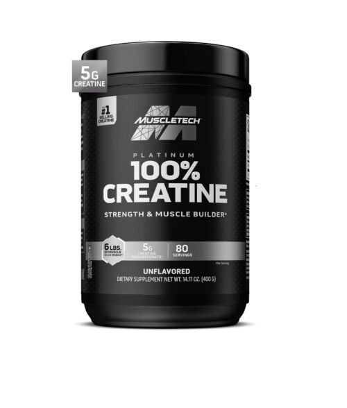 712ejpuag+L._AC_SL1500_ Creatine Monohydrate Powder MuscleTech Platinum Pure Micronized Muscle Recovery + Builder for Men & Women Workout Supplements Unflavoured (80 SER)