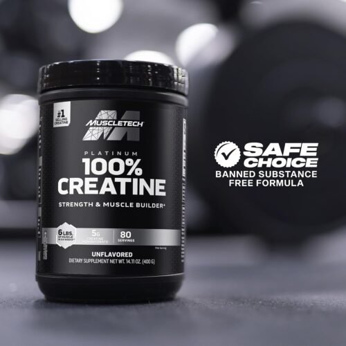 71izCAa6u+L._AC_SL1500_ Creatine Monohydrate Powder MuscleTech Platinum Pure Micronized Muscle Recovery + Builder for Men & Women Workout Supplements Unflavoured (80 SER)