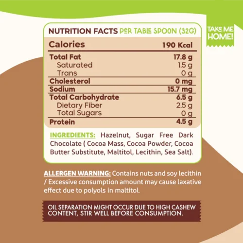 Guilt Free Hazelnut Butter-200G-Dark Chocolate and Sea Salt