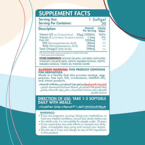Perfect Omega3 With Vitamin D3-30Serv.-30 Capsules