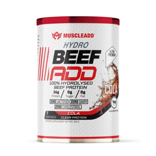 Muscle Add Hydro Beef Add 100% Hydrolyzed Beef Protein-Cola-7Serv.-210G.