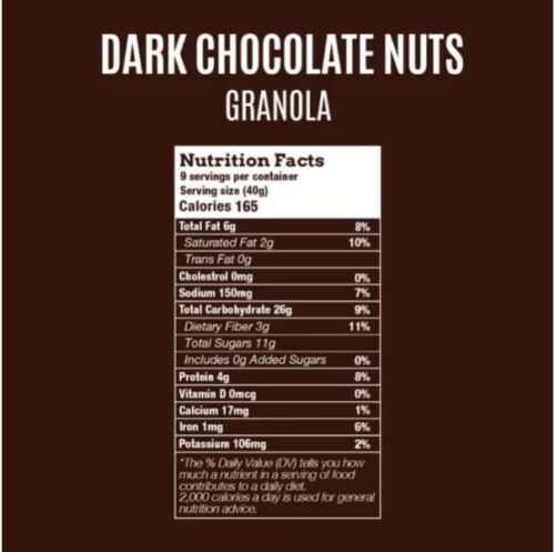 Own dark chocolate nut granola 350 gm