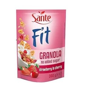 Sante Fit Granola, Raspberry Strawberry, No Added Sugar, 300g