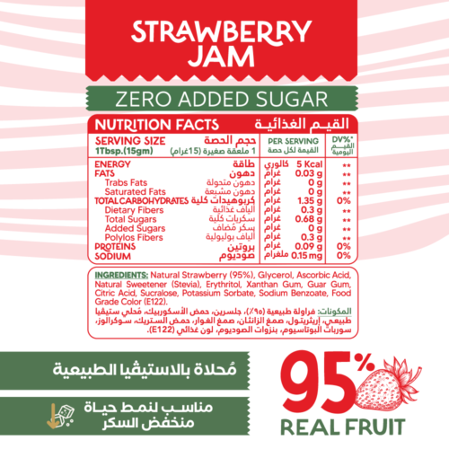 Guilt Free 95% Real Fruit Strawberry Jam-190Gm